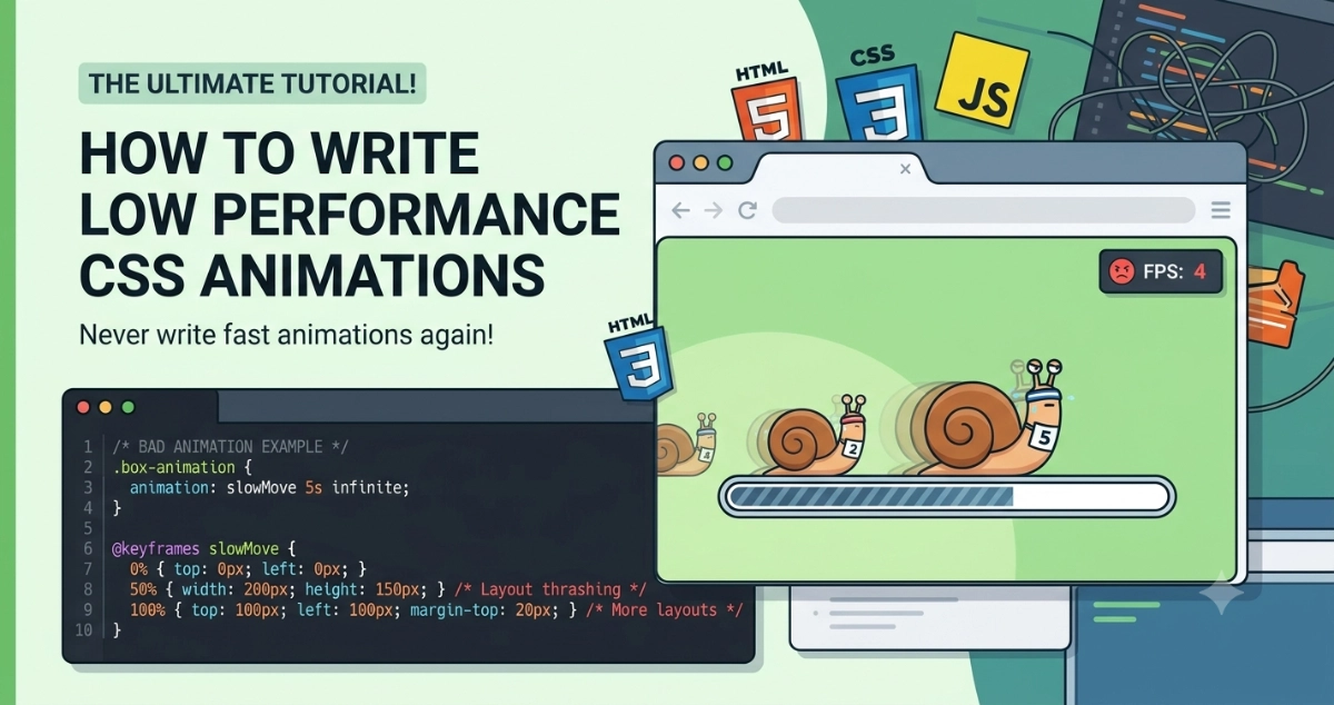 How to write low performance CSS animations