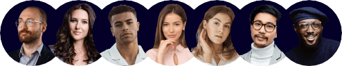 Illustrative client avatars